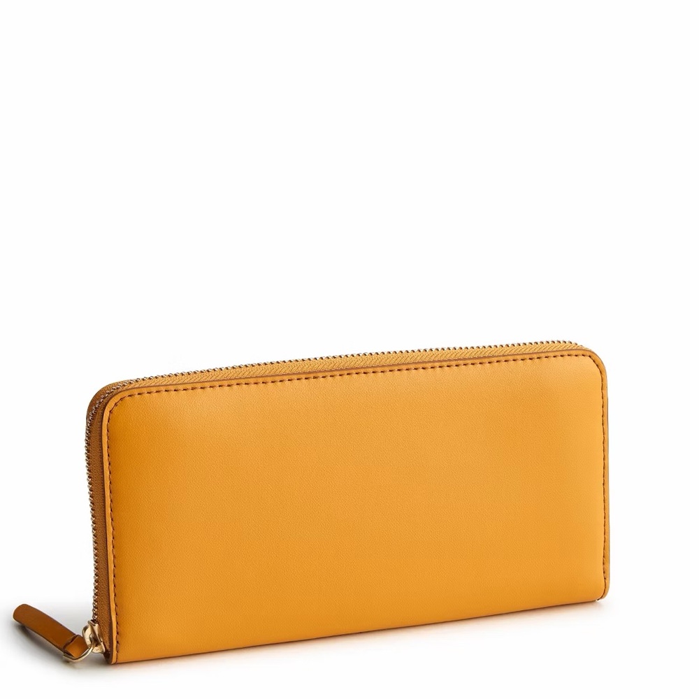 Vera Bradley leather wallet in sunflower NWT